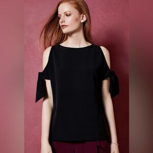 Ted Baker London Black Cold Shoulder Tank Top